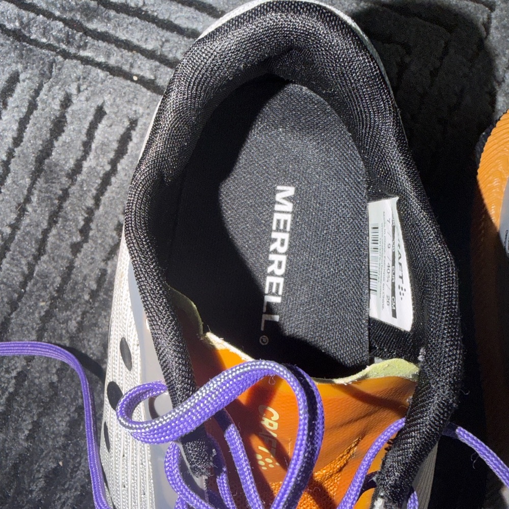 Merrell Women's Athletic Shoe - Gray with Orange & Purple - Picture 4 of 6
